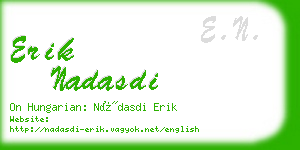 erik nadasdi business card